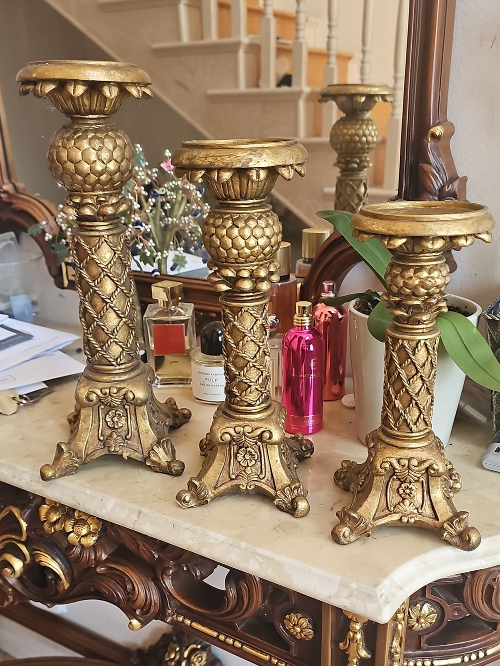 Gold Decorative Candle Holders - Elegant Home Accents